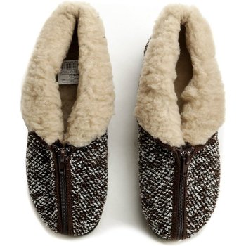 Rogallo 14677 hnědé dámské zimní papuče Hnědá