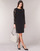 Textil Ženy Krátké šaty Lauren Ralph Lauren LACE PANEL JERSEY DRESS Černá