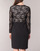 Textil Ženy Krátké šaty Lauren Ralph Lauren LACE PANEL JERSEY DRESS Černá