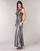 Textil Ženy Společenské šaty Lauren Ralph Lauren SLEEVELESS EVENING DRESS GUNMETAL Šedá / Stříbrná       