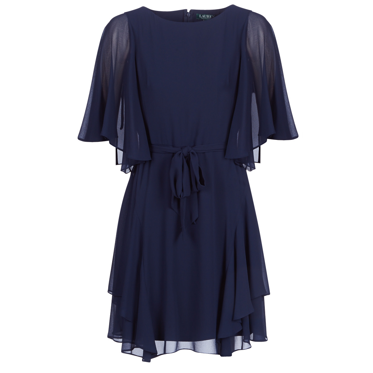Textil Ženy Krátké šaty Lauren Ralph Lauren NAVY-3/4 SLEEVE-DAY DRESS Tmavě modrá