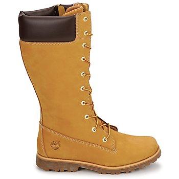Timberland GIRLS CLASSIC TALL LACE UP WITH SIDE ZIP Zlatohnědá