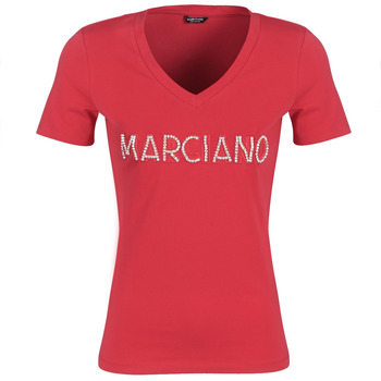 Textil Ženy Trička s krátkým rukávem Marciano LOGO PATCH CRYSTAL Červená