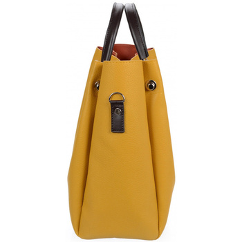 Grosso Žlutá hořčicová elegantní dámská kabelka S728 Žlutá