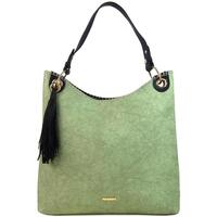 Taška Ženy Kabelky přes rameno Tessra Moderní velká mentolová kabelka s potiskem květin 4257-TS Zelená