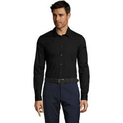 Textil Muži Košile s dlouhymi rukávy Sols BLAKE MODERN MEN Černá