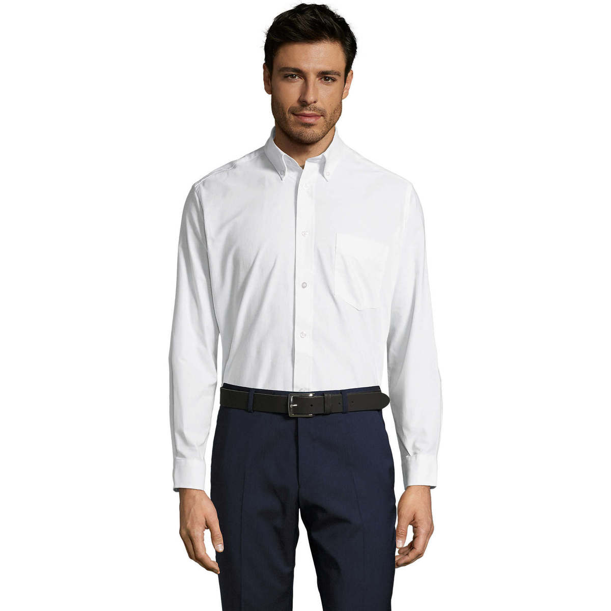 Textil Muži Košile s dlouhymi rukávy Sols BOSTON STYLE OXFORD Bílá