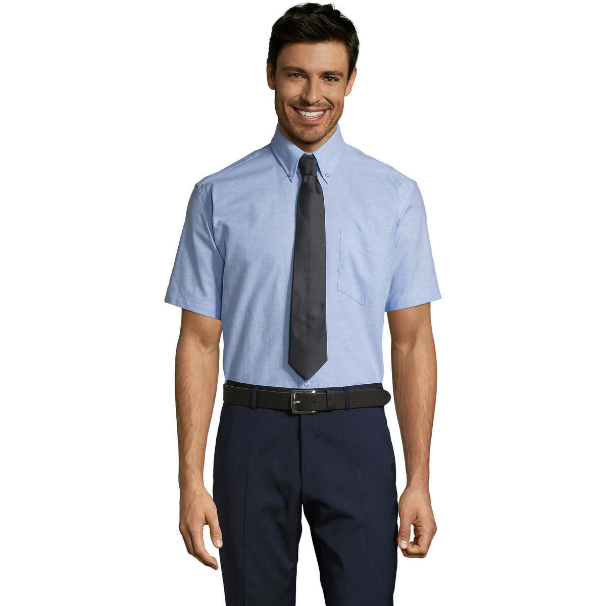 Textil Muži Košile s krátkými rukávy Sols BRISBANE ORIGINAL WORK Modrá