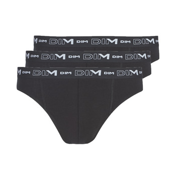 Spodní prádlo Muži Slipy DIM COTON STRETCH X3 Černá