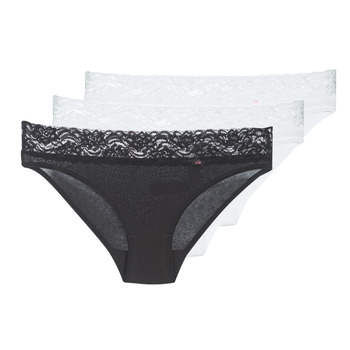 Spodní prádlo Ženy Kalhotky DIM COTON FEMININE X3 Černá / Bílá