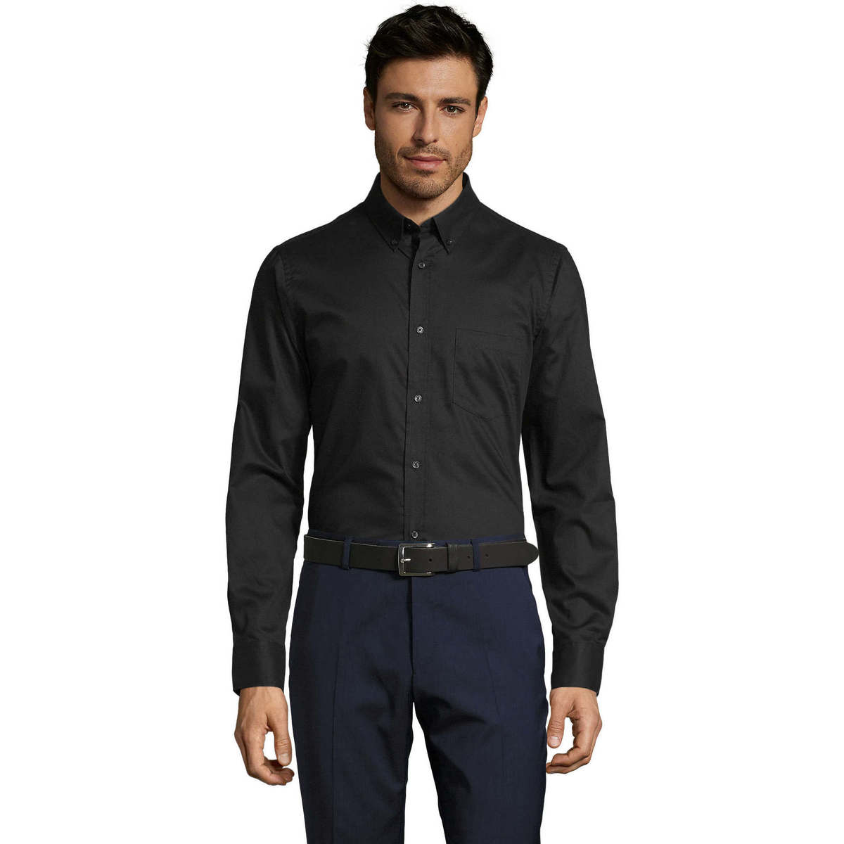 Textil Muži Košile s dlouhymi rukávy Sols BUSSINES MODERN MEN Černá