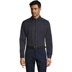 Textil Muži Košile s dlouhymi rukávy Sols BEL-AIR TWILL MEN Modrá