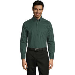 Textil Muži Košile s dlouhymi rukávy Sols BEL-AIR TWILL MEN Verde