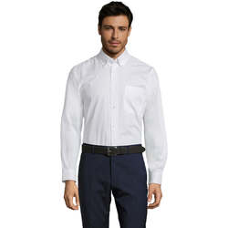 Textil Muži Košile s dlouhymi rukávy Sols BEL-AIR TWILL MEN Bílá