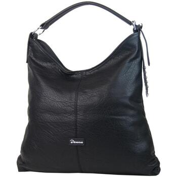 Taška Ženy Kabelky přes rameno Demra Moderní velká černá kombinovaná dámská kabelka 3753-DE Černá