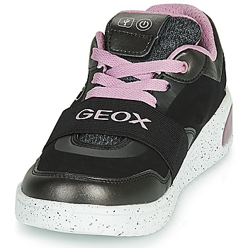 Geox J XLED GIRL Černá / Růžová