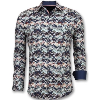 Textil Muži Košile s dlouhymi rukávy Tony Backer 90164336 Modrá