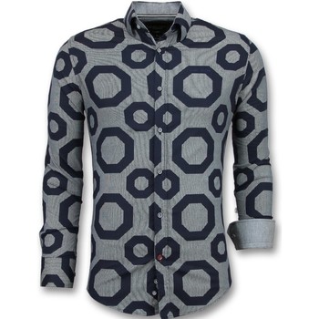 Textil Muži Košile s dlouhymi rukávy Tony Backer 90165083 Modrá