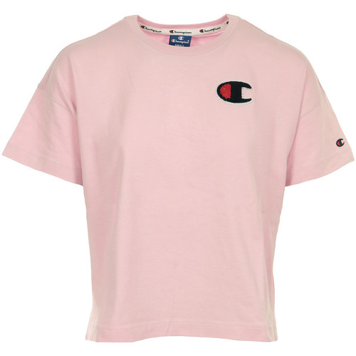Textil Ženy Trička s krátkým rukávem Champion Crewneck T-shirt Cropped Růžová