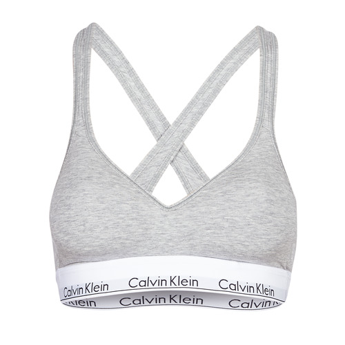Spodní prádlo Ženy Sportovní podprsenky Calvin Klein Jeans MODERN COTTON BRALETTE LIFT Šedá