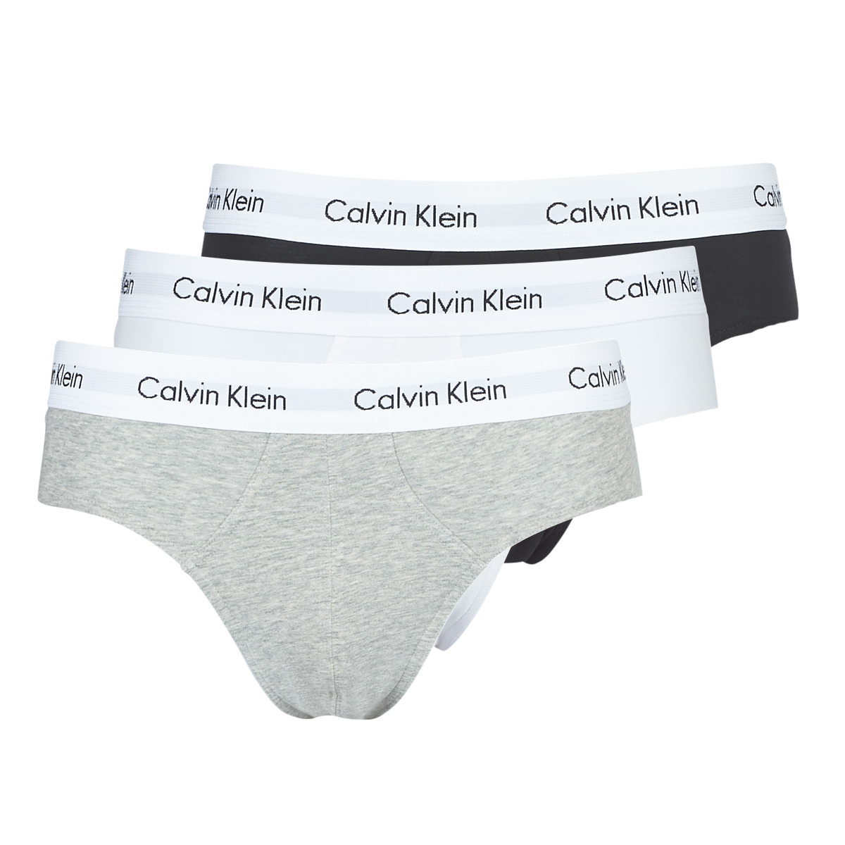 Levně Calvin Klein Jeans Boxerky COTTON STRECH HIP BREIF X 3 Černá