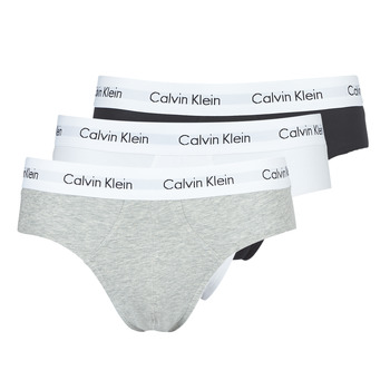 Spodní prádlo Muži Slipy Calvin Klein Jeans COTTON STRECH HIP BREIF X 3 Černá / Bílá / Šedá / Sepraný
