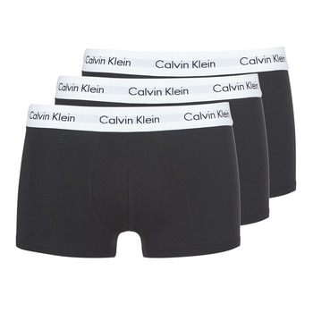 Spodní prádlo Muži Boxerky Calvin Klein Jeans COTTON STRECH LOW RISE TRUNK X 3 Černá