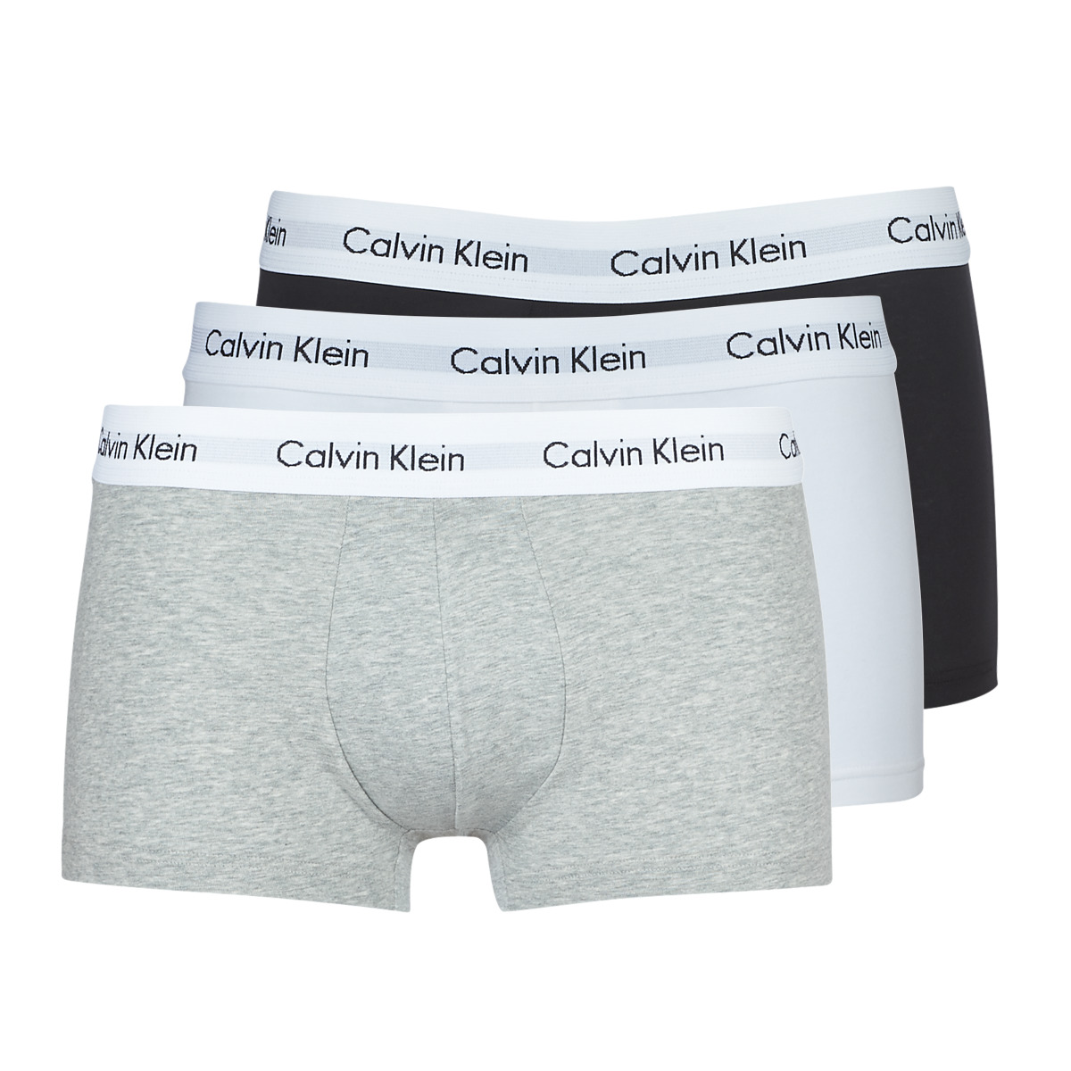 Levně Calvin Klein Jeans Boxerky COTTON STRECH LOW RISE TRUNK X 3 Černá
