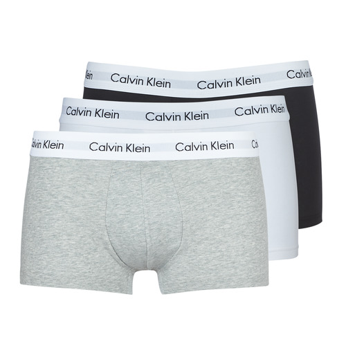 Spodní prádlo Muži Boxerky Calvin Klein Jeans COTTON STRECH LOW RISE TRUNK X 3 Černá / Bílá / Šedá / Sepraný