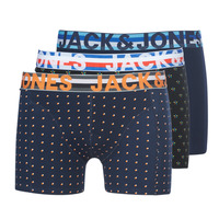 Spodní prádlo Muži Boxerky Jack & Jones JACHENRIK X 3 Tmavě modrá / Černá