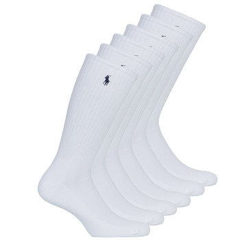 Spodní prádlo Muži Sportovní ponožky  Polo Ralph Lauren ASX110 6PK CR PP-CREW-6 PACK Bílá