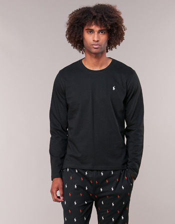 Textil Muži Trička s dlouhými rukávy Polo Ralph Lauren L/S CREW SLEEP TOP Černá