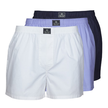 Spodní prádlo Muži Trenýrky Polo Ralph Lauren OPEN BOXER 3 PACK Bílá / Modrá / Tmavě modrá