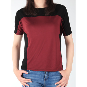 Textil Ženy Trička s krátkým rukávem Lee Color Block T L40XJMLL black, burgundy