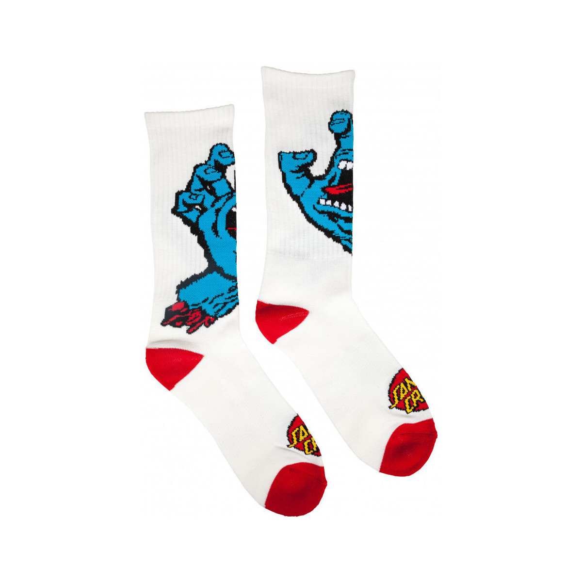Spodní prádlo Muži Ponožky Santa Cruz Screaming hand sock Bílá