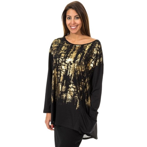 Textil Ženy Trička s dlouhými rukávy Met 10DML0437-0999-S800 Černá