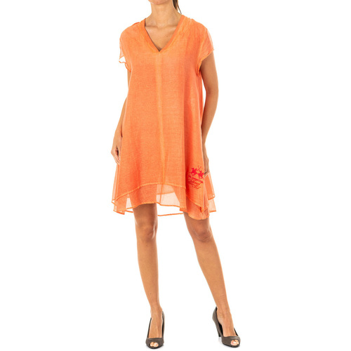 Textil Ženy Krátké šaty La Martina HWD007-06057 Oranžová
