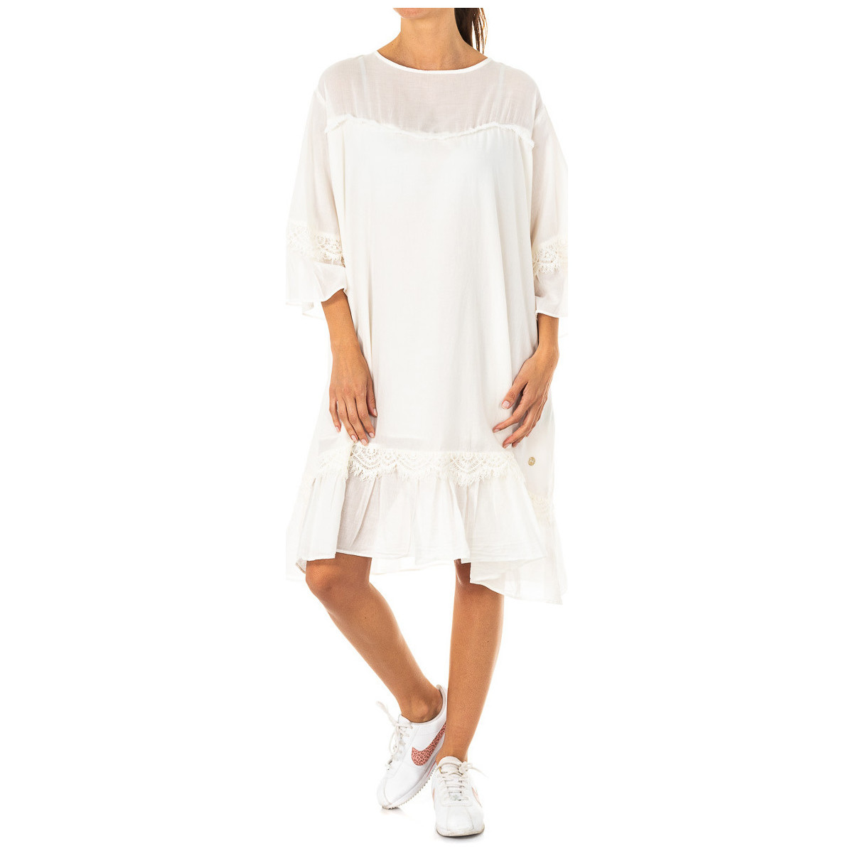Textil Ženy Krátké šaty La Martina LWD006-00002 Bílá
