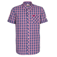Textil Muži Košile s krátkými rukávy Lonsdale CHEMI Modrá / Červená