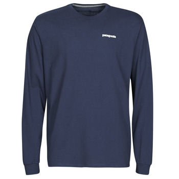 Textil Muži Trička s dlouhými rukávy Patagonia M's L/S P-6 Logo Responsibili-Tee Tmavě modrá