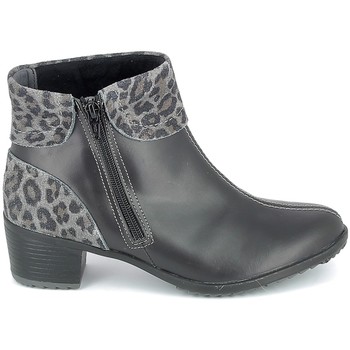 Boty Ženy Polokozačky Boissy Boots Noir Leopard Černá