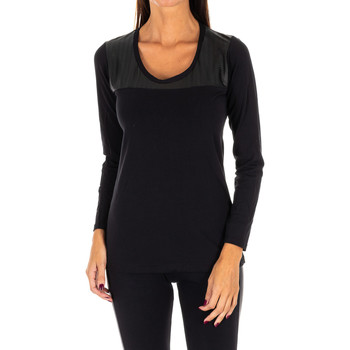 Textil Ženy Trička s dlouhými rukávy Rossoporpora DB750-NERO Černá