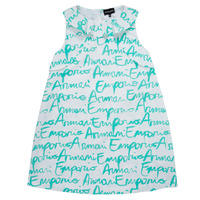 Textil Dívčí Krátké šaty Emporio Armani Antoni Bílá / Modrá