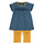 Textil Dívčí Krátké šaty Noukie's AYOUB Modrá / Žlutá