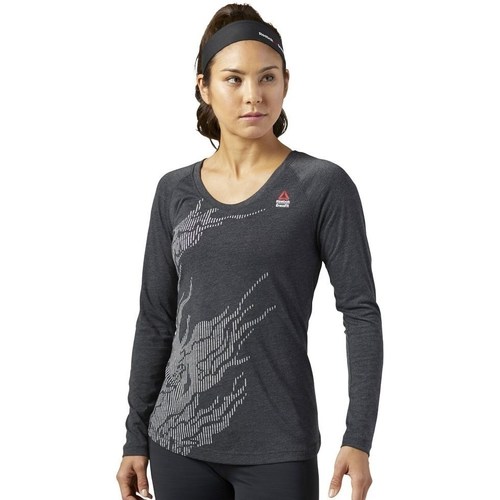 Textil Ženy Trička s krátkým rukávem Reebok Sport Crossfit Burnout Grafitové