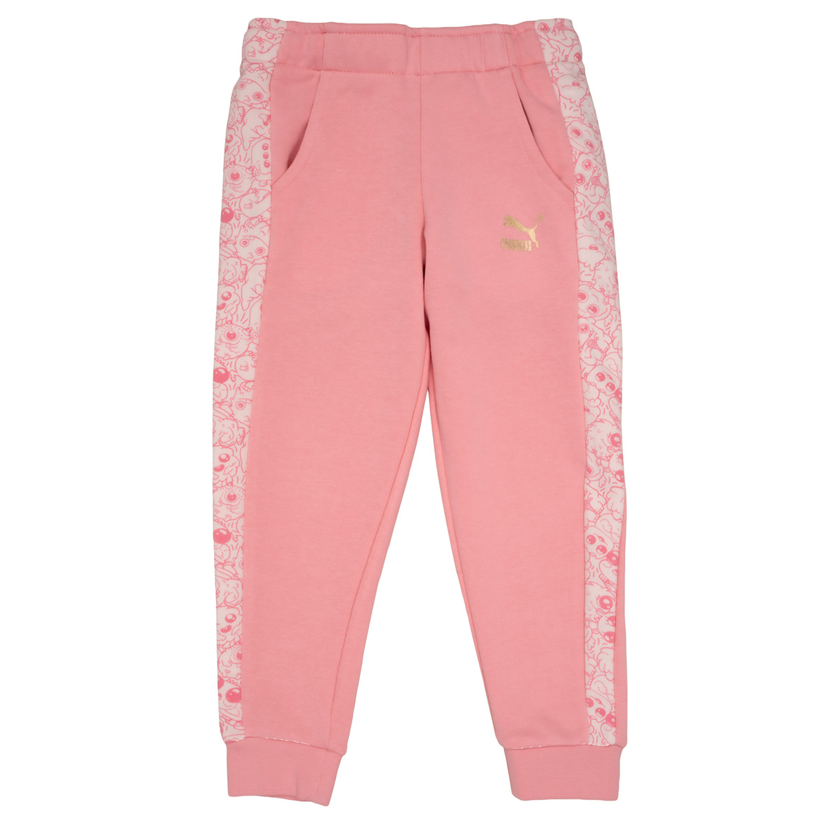 Textil Dívčí Teplákové kalhoty Puma MONSTER SWEAT PANT GIRL Růžová