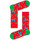 Spodní prádlo Ponožky Happy socks Christmas cracker holly gift box           