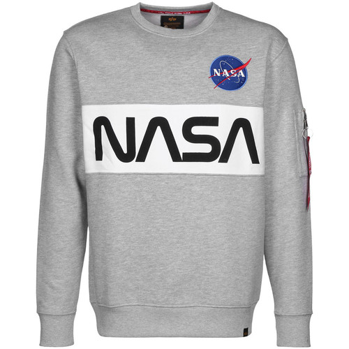 Textil Muži Mikiny Alpha NASA Inlay Sweater Šedá