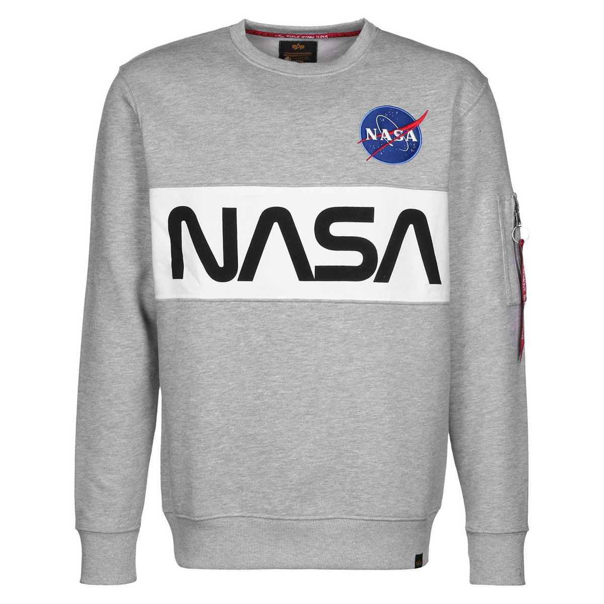 Textil Muži Mikiny Alpha NASA Inlay Sweater Šedá