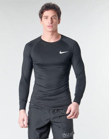 Textil Muži Trička s dlouhými rukávy Nike M NP TOP LS TIGHT Černá / Bílá